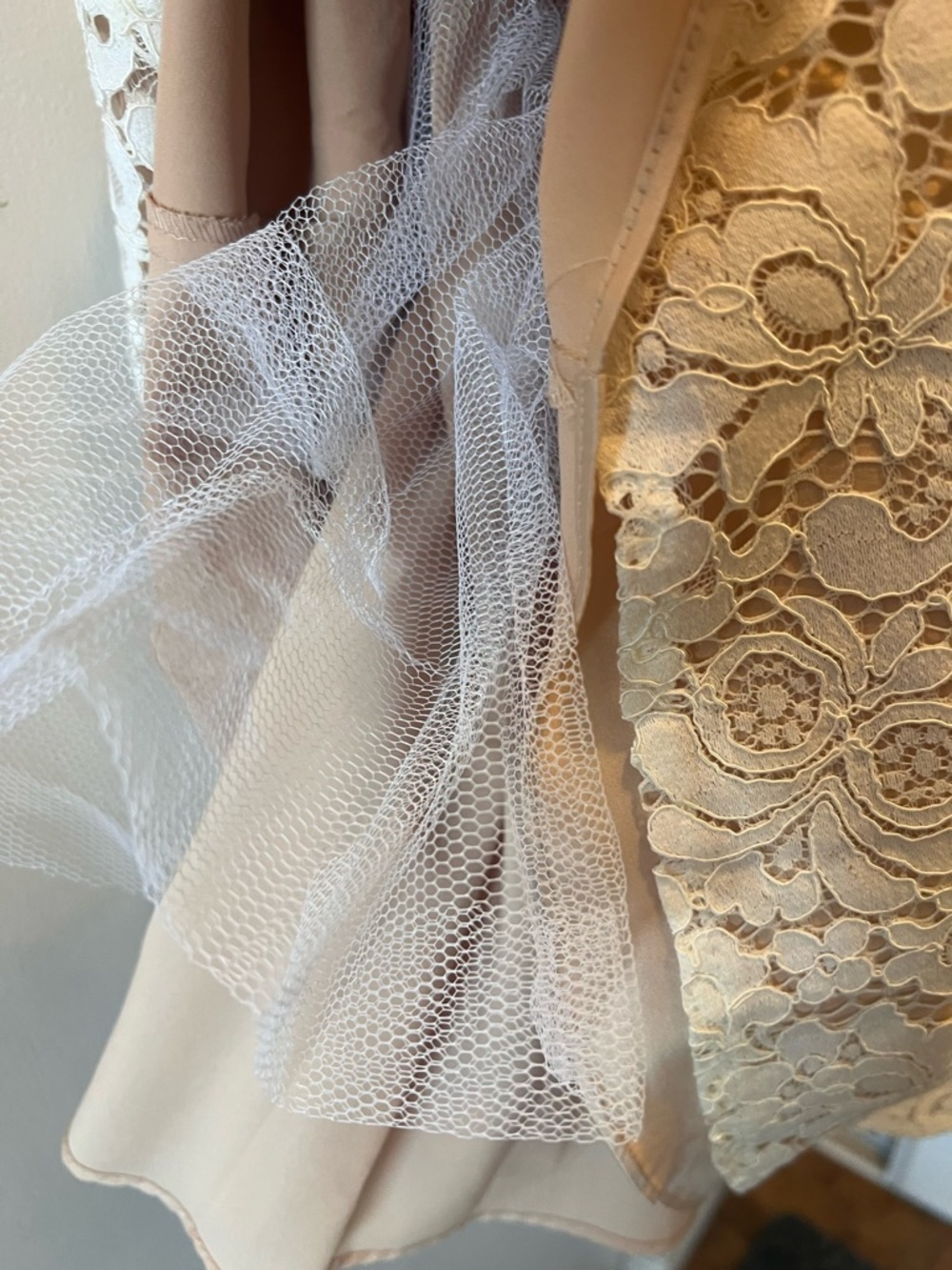 ELIZA J Lace Midi Dress Fairy Whimsical Bridal Shower Garden Party - Picture 6 of 11